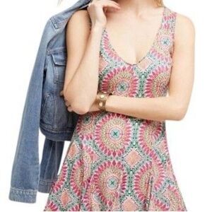 ANTHROPOLOGIE HD in PARIS South Island Flare Dress $158 Easter